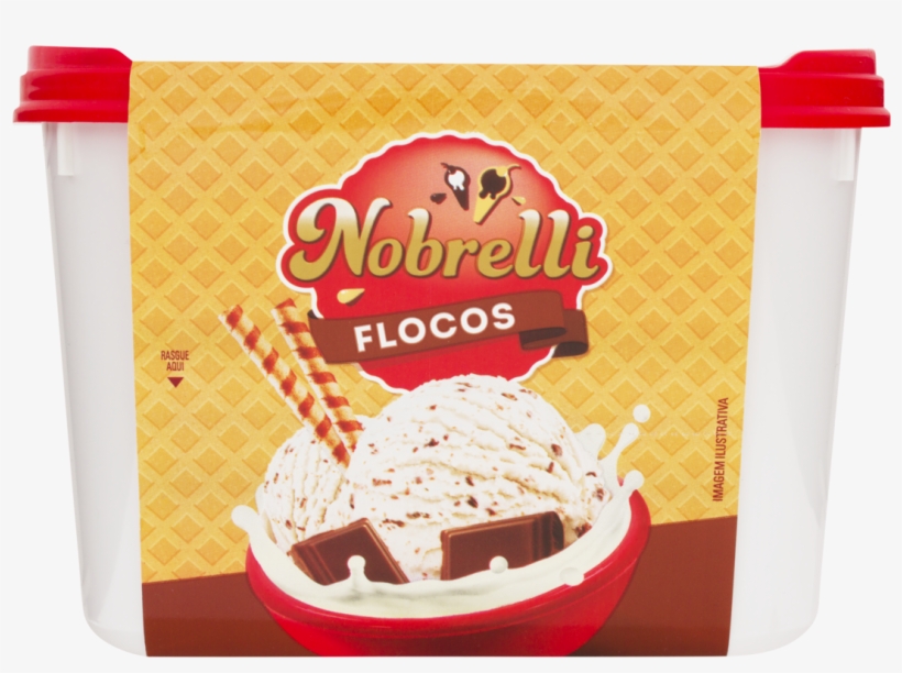 Sorvete Nobrelli Flocos, transparent png download