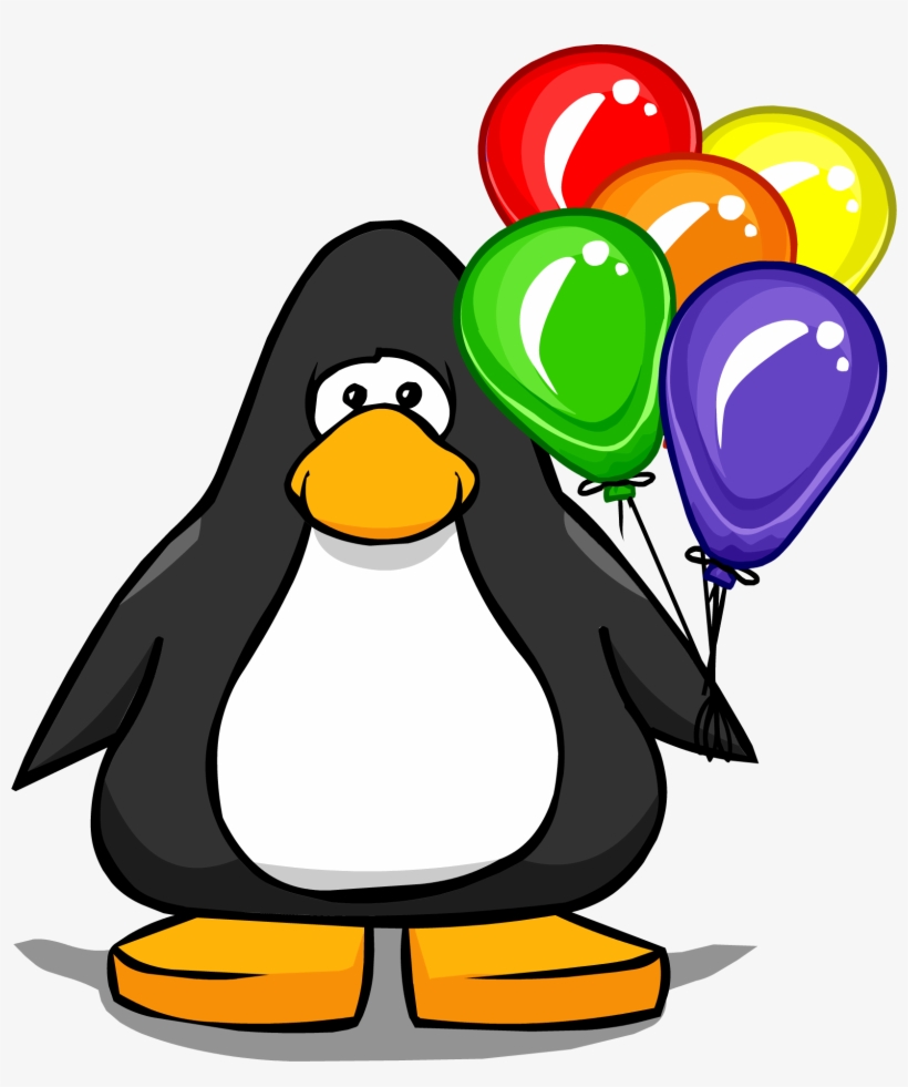 Bunch Of Balloons From A Player Card - Club Penguin Balloon, transparent png download