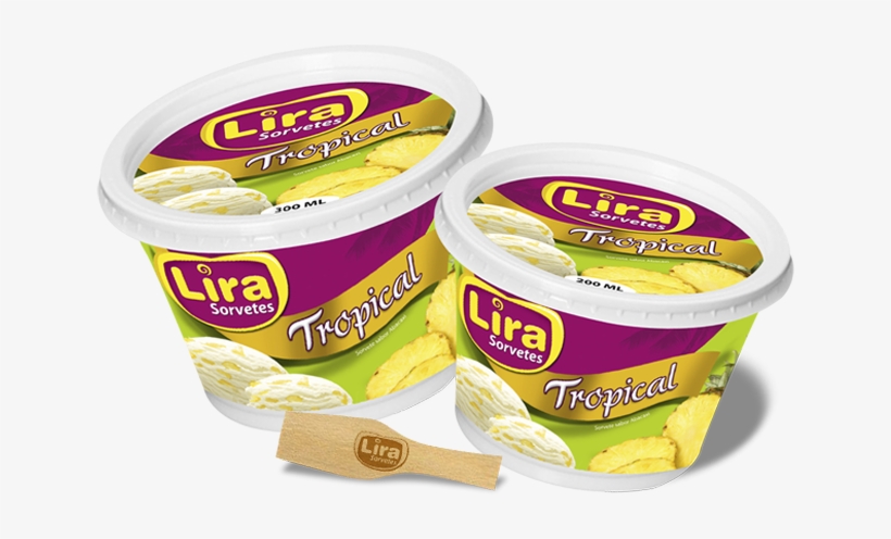 Lira Sorvetes Sorvetes Potes De 200ml E 300ml - Ice Cream, transparent png download