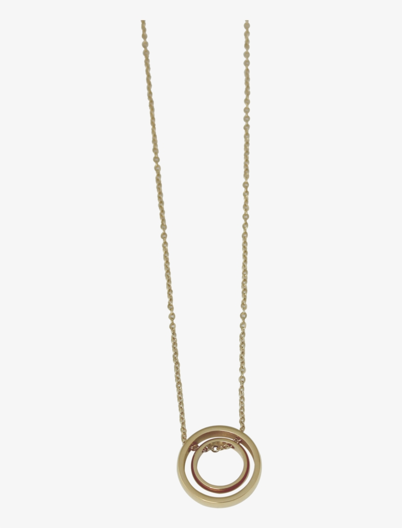 Collar Dorado 2 Circulos - Necklace, transparent png download