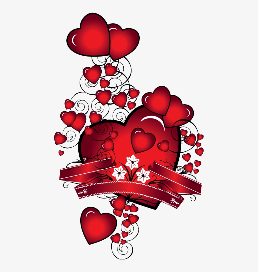 Little Hearts - Red Hearts Beach Towel, transparent png download