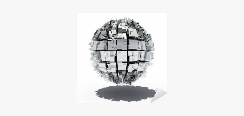 Metal Sphere With Abstract Geometric Shapes Sticker - Libraries And Archives: A Comparative Study, transparent png download