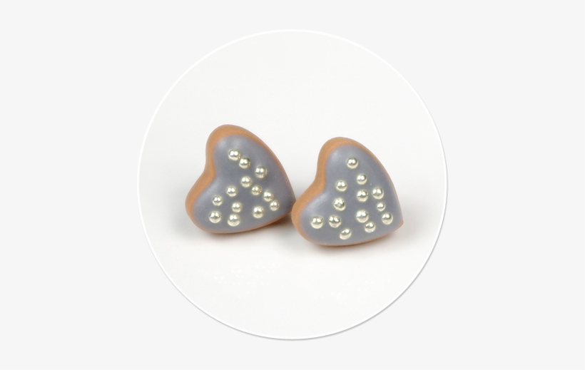 Plug-in Earrings Little Hearts With Sprinkles No - Earring, transparent png download
