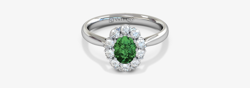 Emerald And Diamond Fairtrade Gold Engagement Ring - Engagement Ring, transparent png download