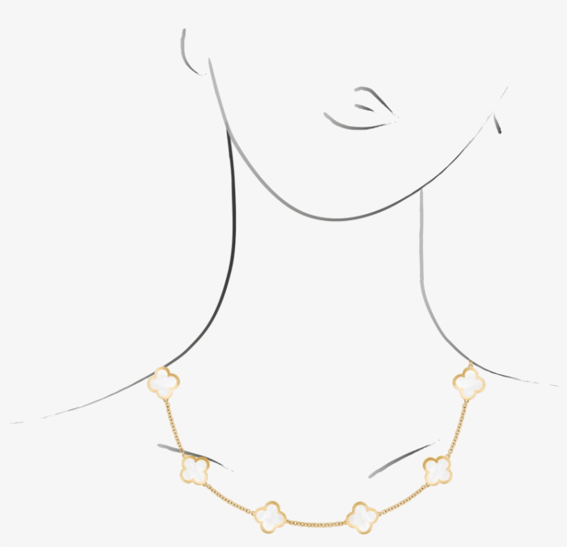 Pure Alhambra Necklace, 9 Motifs, - Van Cleef & Arpels Pure Alhambra Pendant Woman, transparent png download