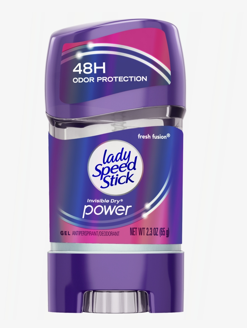 Lady Speed Stick Antiperspirant Deodorant, Power, Fusion, - Lady Speed Stick Gel, transparent png download