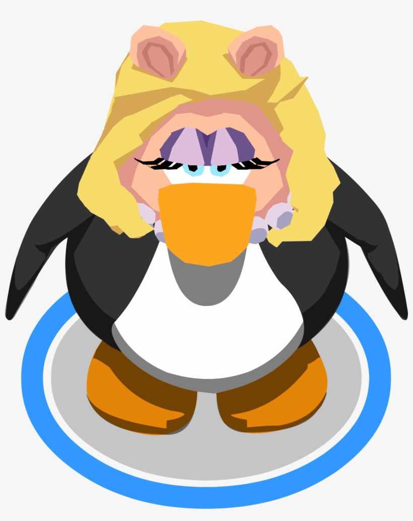 Miss Piggy Head In-game - Club Penguin Graduation Cap, transparent png download