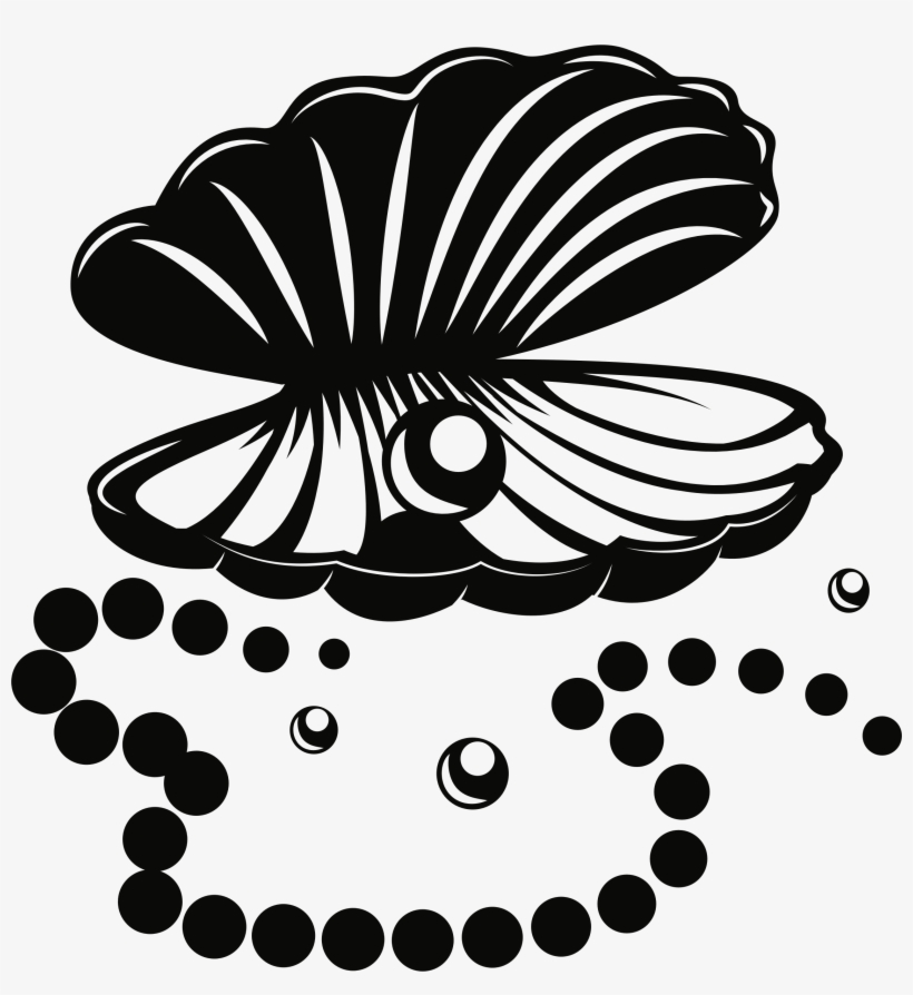 Big Image - Pearls Clipart Black And White, transparent png download