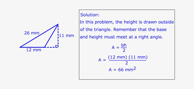 4) The Area Of The Triangle Is 32 Cm2 - Area Of A Triangle With Height, transparent png download