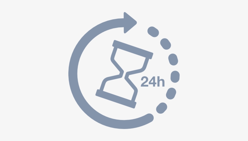 Sand Clock 24h - Time Left Icon Png, transparent png download