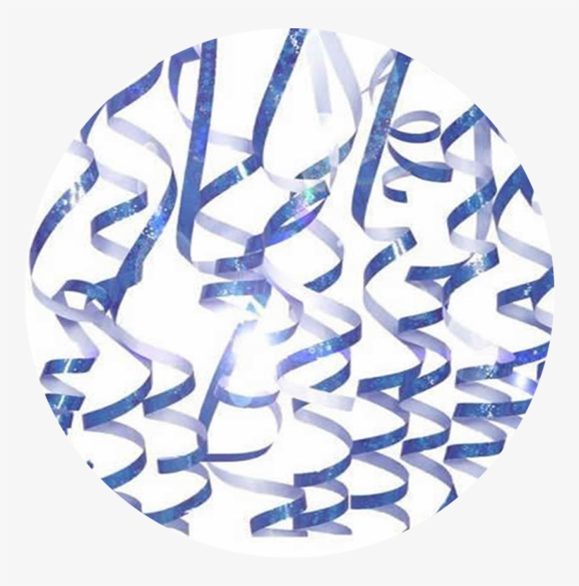 Catálogo De Fabricantes De Serpentinas De Plástico - Blue Holographic Serpentine Streamers, Pack Of 12, transparent png download
