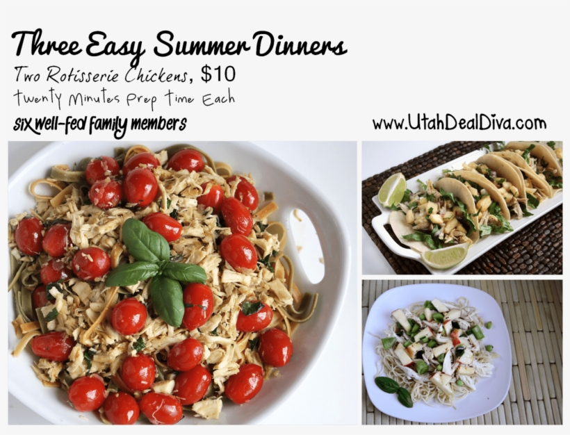 Utah Deal Diva- Quick Easy Summer Meals From Rotisserie - Rotisserie Chicken, transparent png download