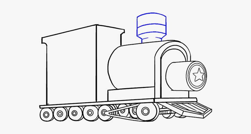 How To Draw Train - Drawing, transparent png download
