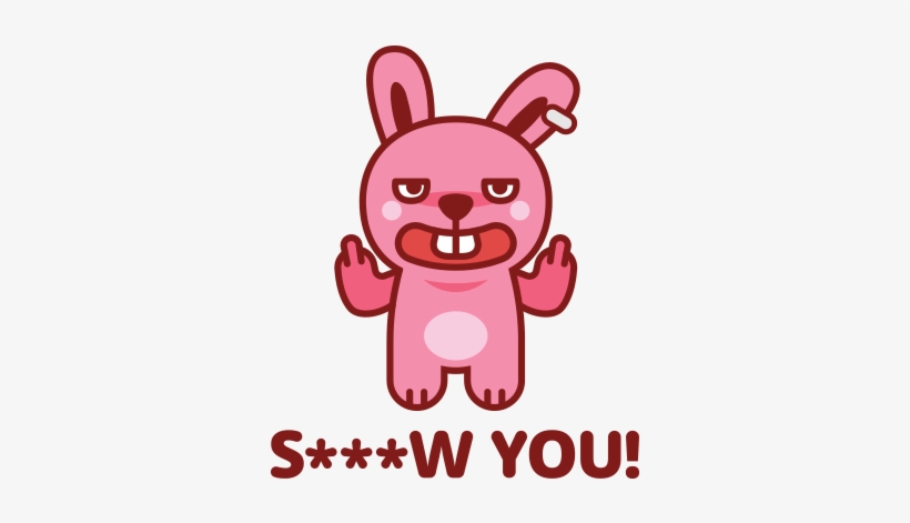 Screw You Brat Bunny - Laptop, transparent png download