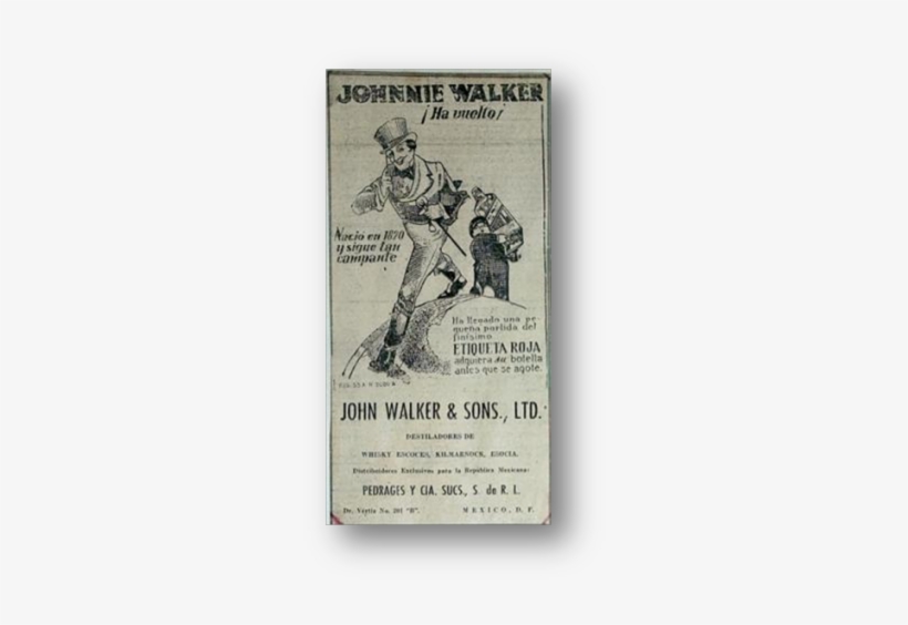 #fbf To A @johnniewalker 1940s Advert - Poster, transparent png download