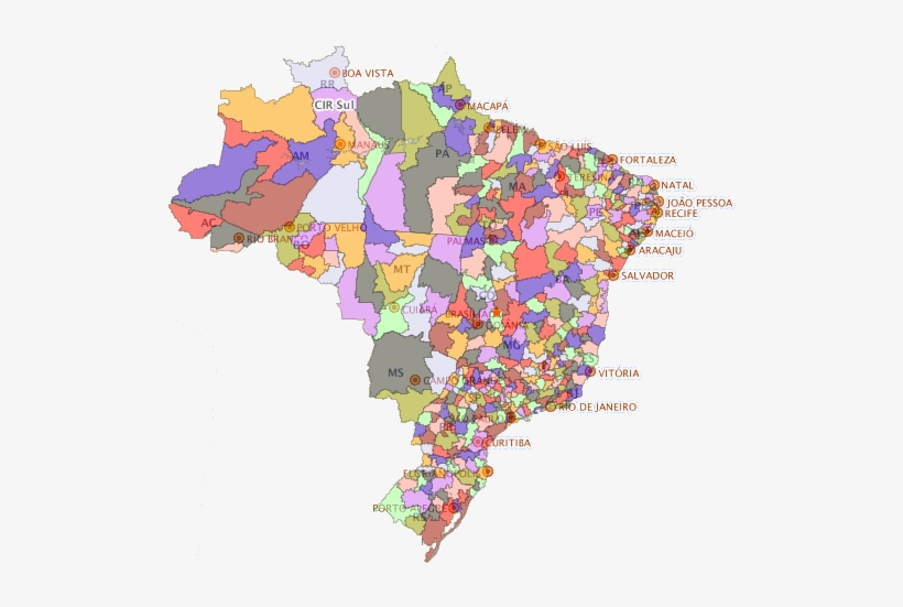 Regiões De Saúde Do Brasil - Mapa Do Estado Do Amazonas, transparent png download
