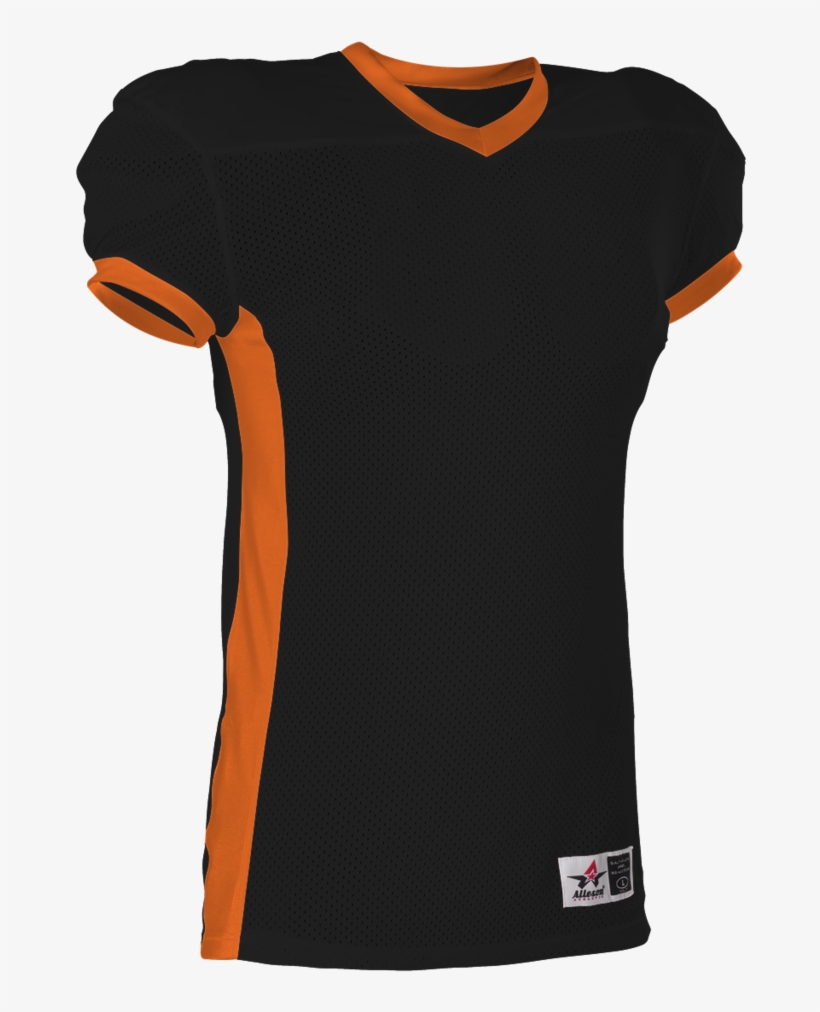 Alleson 750ey Youth Football Jersey - Black And Orange Football Jersey, transparent png download