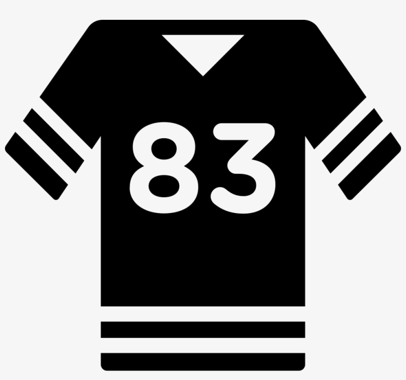 Football T-shirt With Number 83 Comments - Football Dress Fonts Free Download, transparent png download