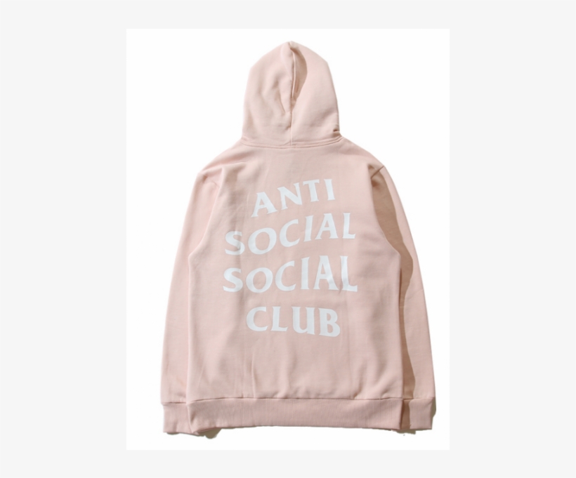 Anti Social Social Club Plain Hooded Sweater - Hoodie, transparent png download
