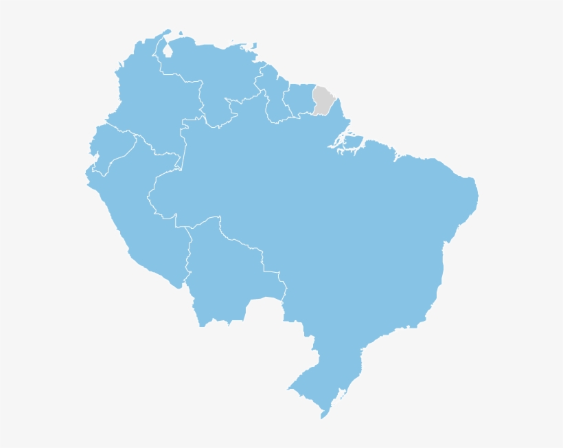 The Project Will Be Developed In 8 Countries That Form - South America Map Png, transparent png download