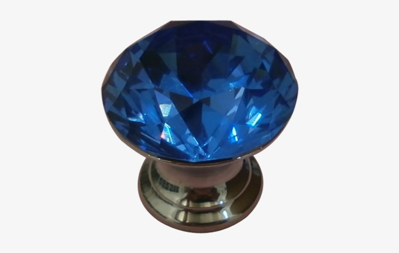 Cabinet Knob In Blue Crystal - Crystal, transparent png download