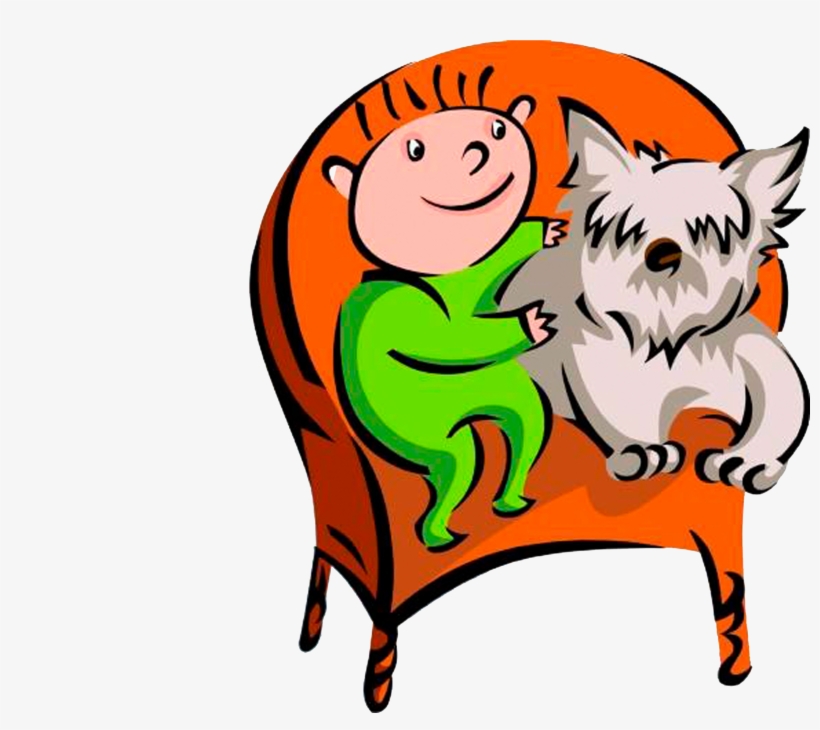 Dog Cat Child Clip Art - Dog, transparent png download