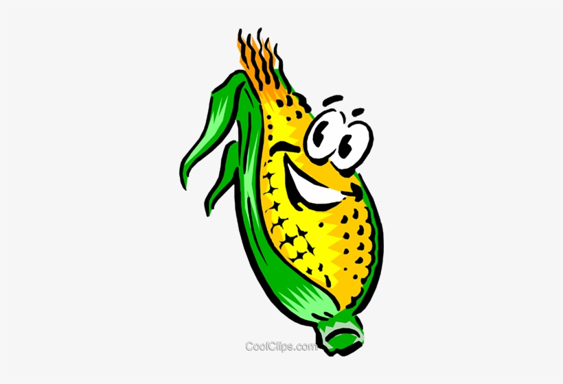 Cartoon Corn Royalty Free Vector Clip Art Illustration - Cartoon Corn, transparent png download