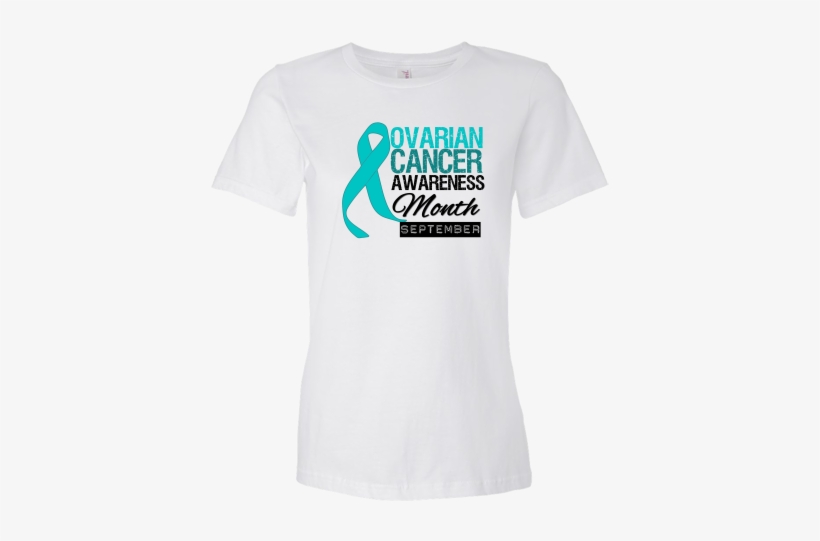 Ovarian Cancer Ribbon Awareness Month Shirts - Wear Pink For My Nana Bib, transparent png download