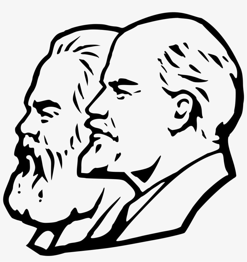 Free Clipart - Marx Lenin, transparent png download