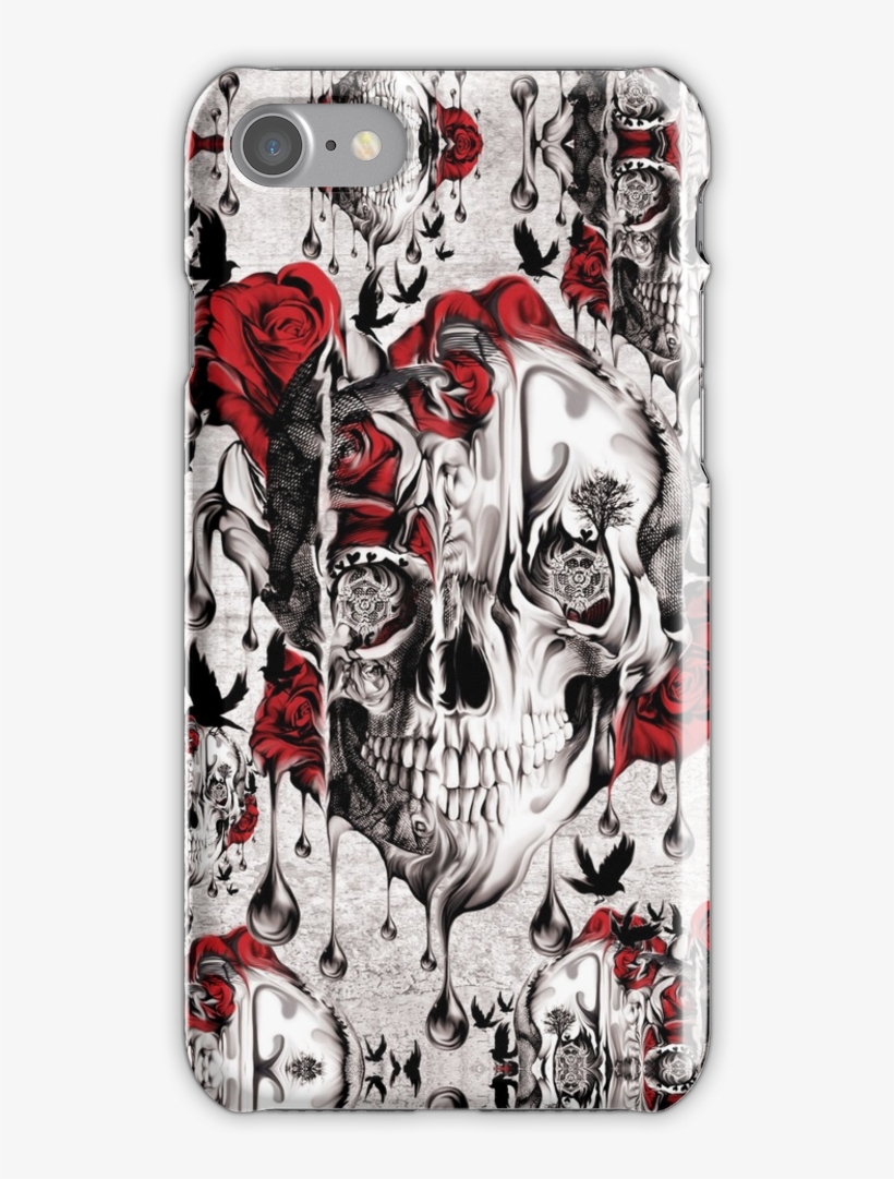 Melt Down Grunge Rose Skull Iphone 7 Snap Case - Beneath The Surface Iphone 6 Slim Case, transparent png download