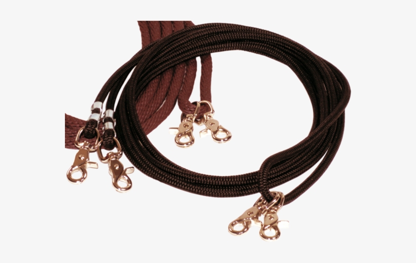 Rope Draw Reins In Black - Draw Reins And Running Reins, transparent png download