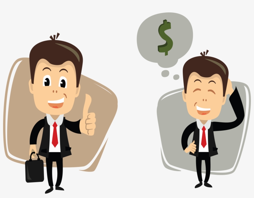 Euclidean Vector Illustration - Free Illustration Businessman Vector, transparent png download