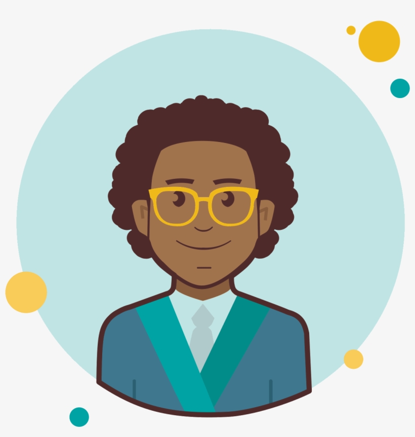 Business Man In Yellow Glasses Icon - Icon, transparent png download