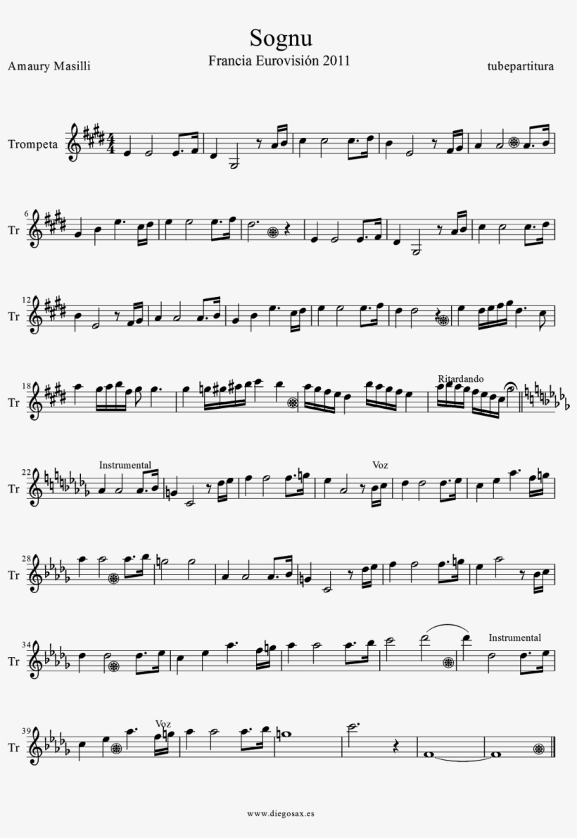 Sheet Music For Trompeta Sognu By Amaury Vassili Opera - Game Of Thrones  Partitura Cello PNG Image | Transparent PNG Free Download on SeekPNG