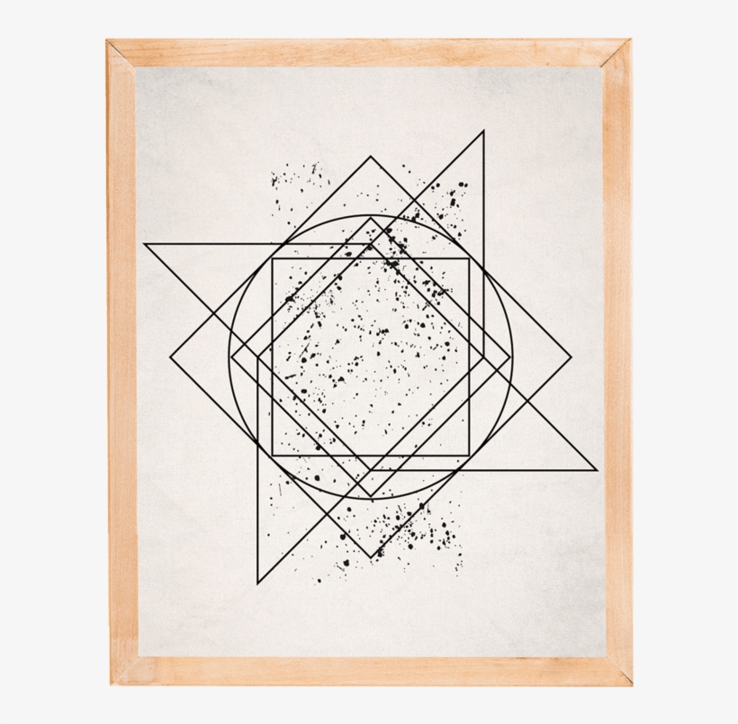 Basma Cuadro De Madera Y Vidrio - Triangle, transparent png download