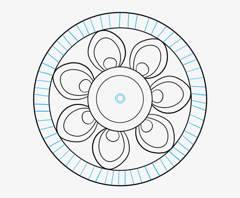 How To Draw Beginner Mandala - Drawing, transparent png download