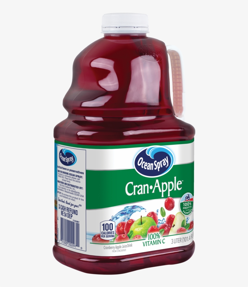 Ocean Spray Juice, Cran-apple, - Plastic Bottle, transparent png download