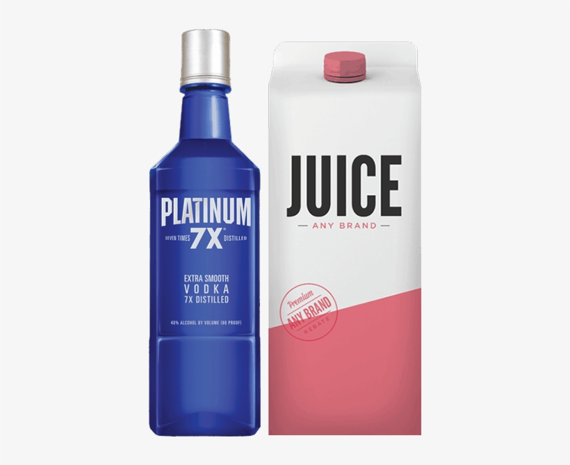 00 For Platinum Vodka & Any Brand Juice - Platinum 7x Vodka, transparent png download