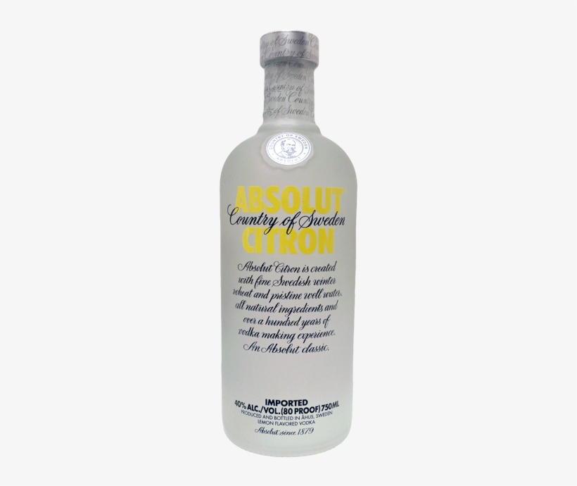 Absolut Citron - Absolut Citron Flavoured Vodka, transparent png download