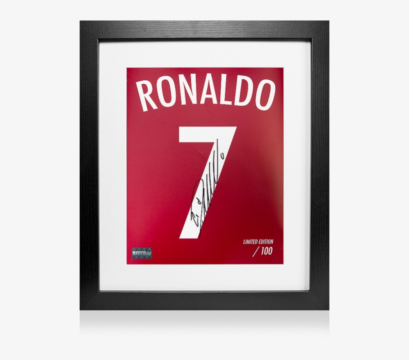 Cristiano Ronaldo Signed Portugal Shirt Print In Black - Cristiano Ronaldo, transparent png download