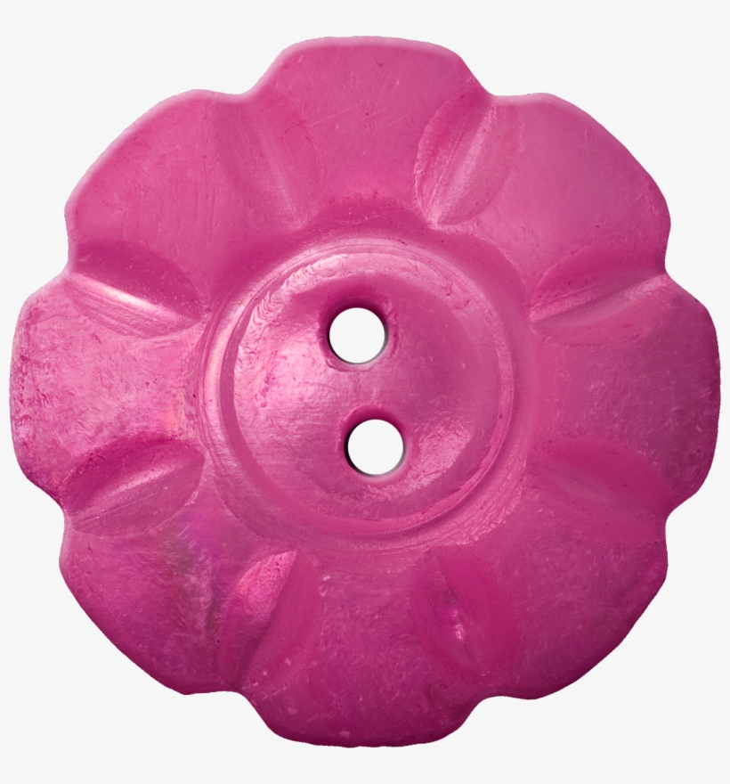 Floral Button With Eight Squarish Petals, Red-violet - Beige, transparent png download