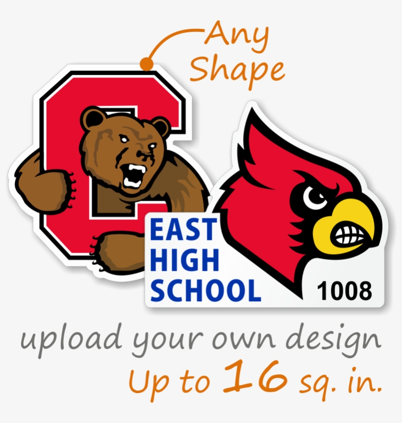 Custom Shape Window Decal - Louisville Cardinals Logo, transparent png download