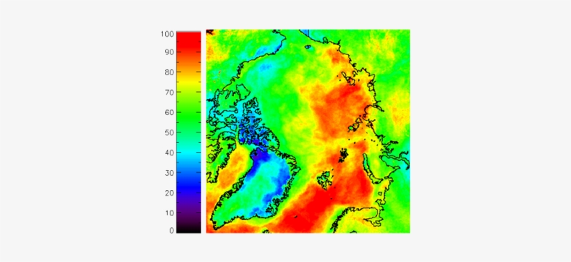 Mean Total Cloud Cover From Cm Saf - Map, transparent png download
