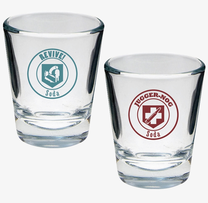 Perk A Cola Revive And Jugger Nog Shot Glasses - Personalized Wedding Design Tapered Shot Glass (12, transparent png download