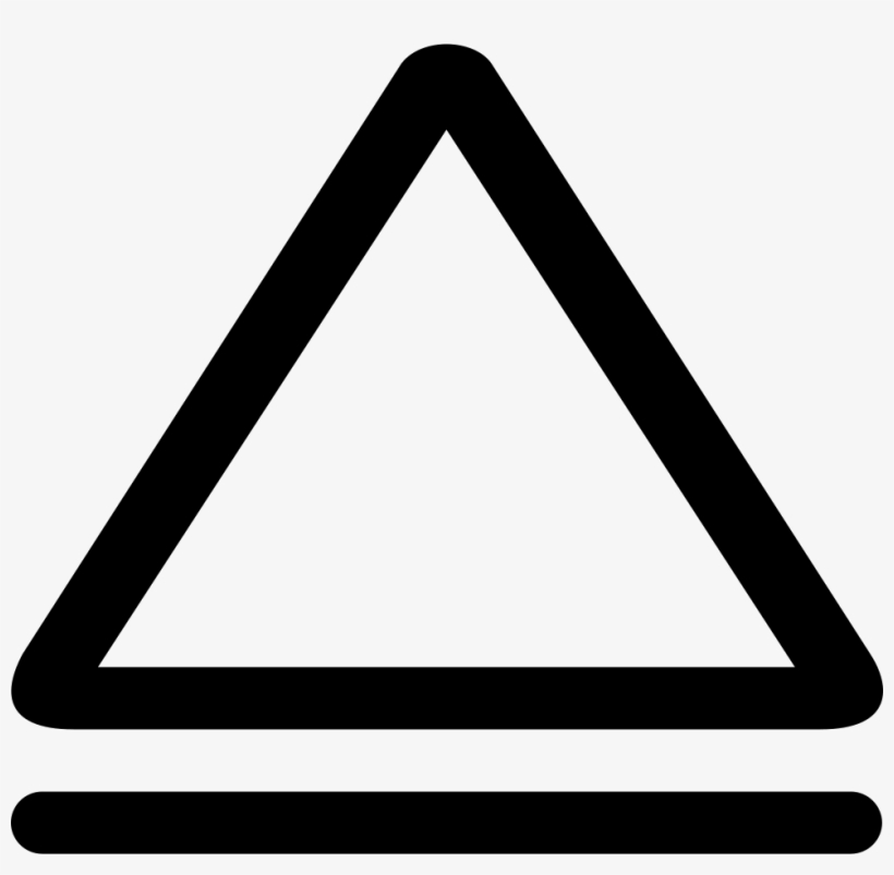 Triangle Equilateral Outline Shape On Horizontal Line - Contorno De Un Triangulo, transparent png download