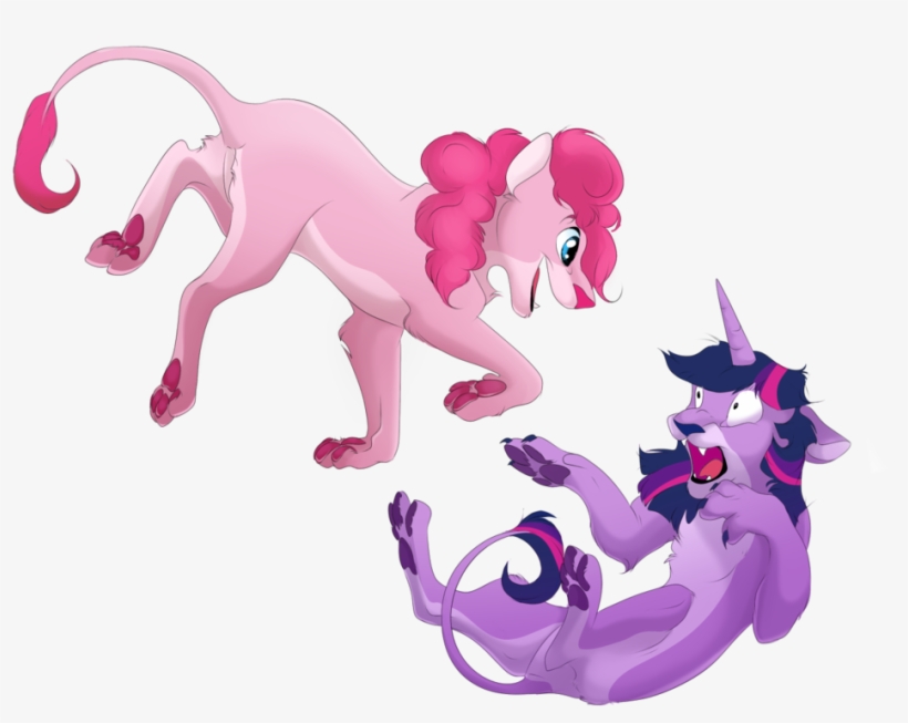 Pony Pinkie Pie Pink Purple Mammal Cartoon Vertebrate - Twilight And Pinkie Pie, transparent png download
