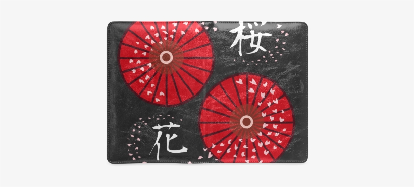 Japanese Umbrella "cherry Blossoms" Custom Notebook - Umbrella, transparent png download