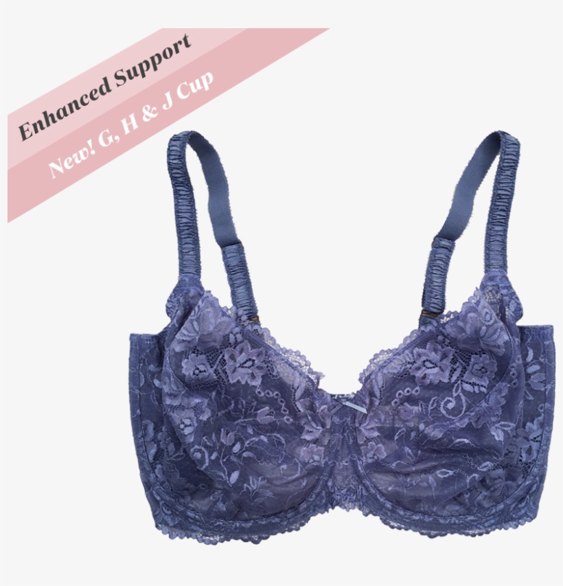 Serena Lace Bra Dusky Blue Brad04 2221jeansblue - Bra, transparent png download