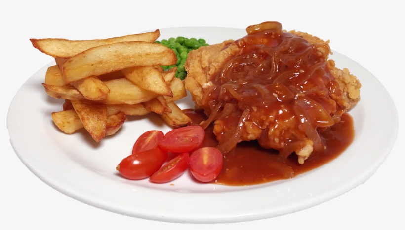 Hainanese Chicken Chop The All Time Malaysian Favourite - French Fries, transparent png download