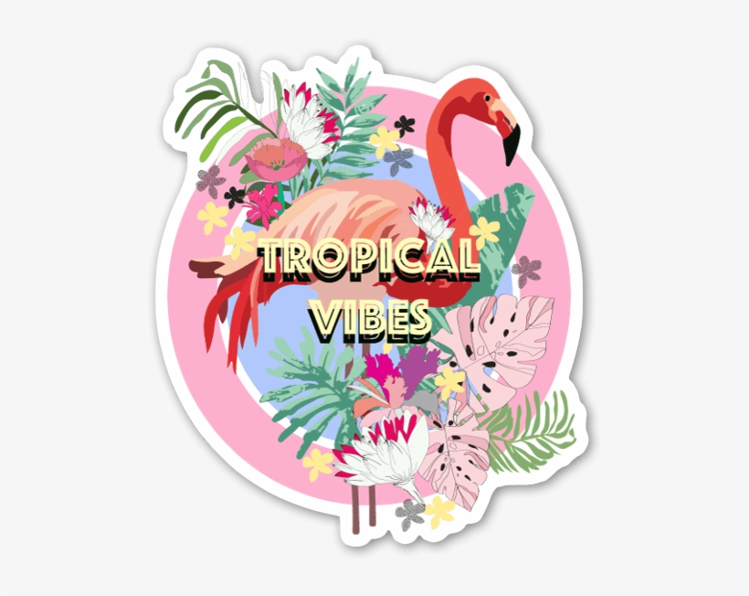 Tropical Vibes Sticker, transparent png download